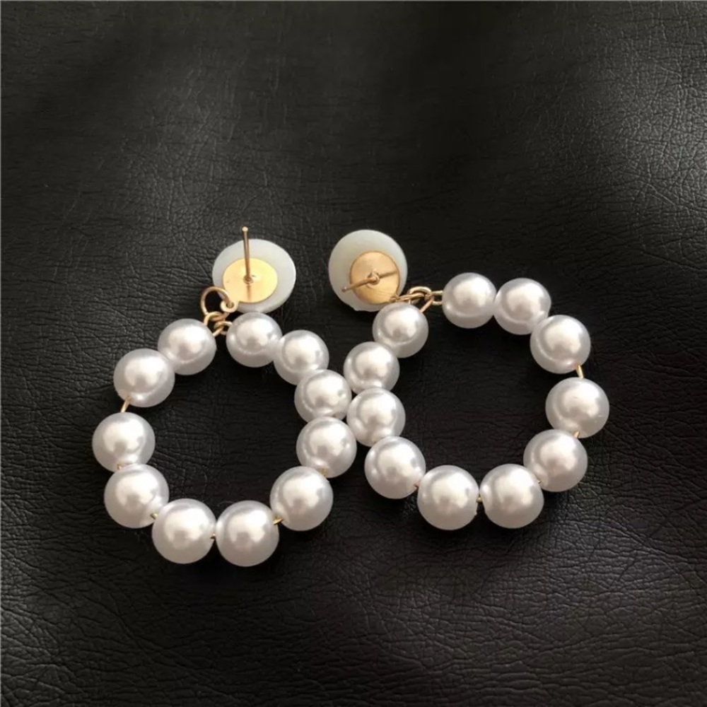 Faux Pearl Earrings - Picture 2 of 4